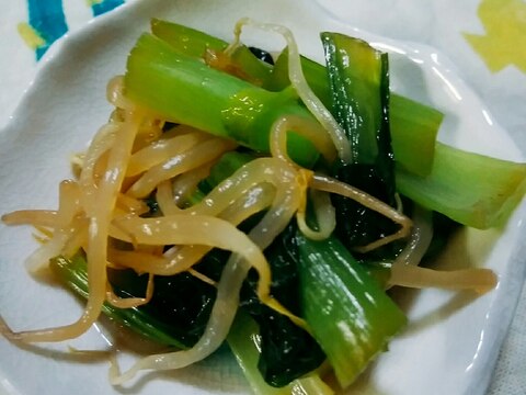 【めんつゆ&レンジで簡単！】小松菜ともやしの煮浸し